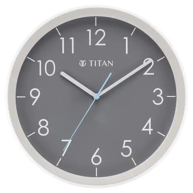 Titan Contemporary Grey Dial Grey Color Silent Sweep Technology - 32.5 cm x 32.5 cm (Medium) NBW0055PA03 - KRISHNA WATCH COMPANY
