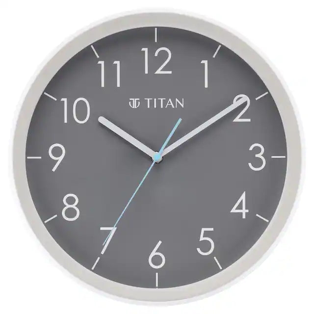 Titan Contemporary Grey Dial Grey Color Silent Sweep Technology - 32.5 cm x 32.5 cm (Medium) NBW0055PA03 - KRISHNA WATCH COMPANY