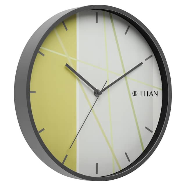 Titan Trendy & Modern looking Multi-coloured Dial Wall Clock Inspired from Bamboo Shoots - 30.5 cm x 30.5 cm (Medium)  W0062PA02