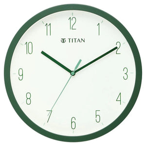 Titan Contemporary Colours Wall Clock - Green 32 cm x 32 cm (Medium) W0073PA05 - KRISHNA WATCH COMPANY