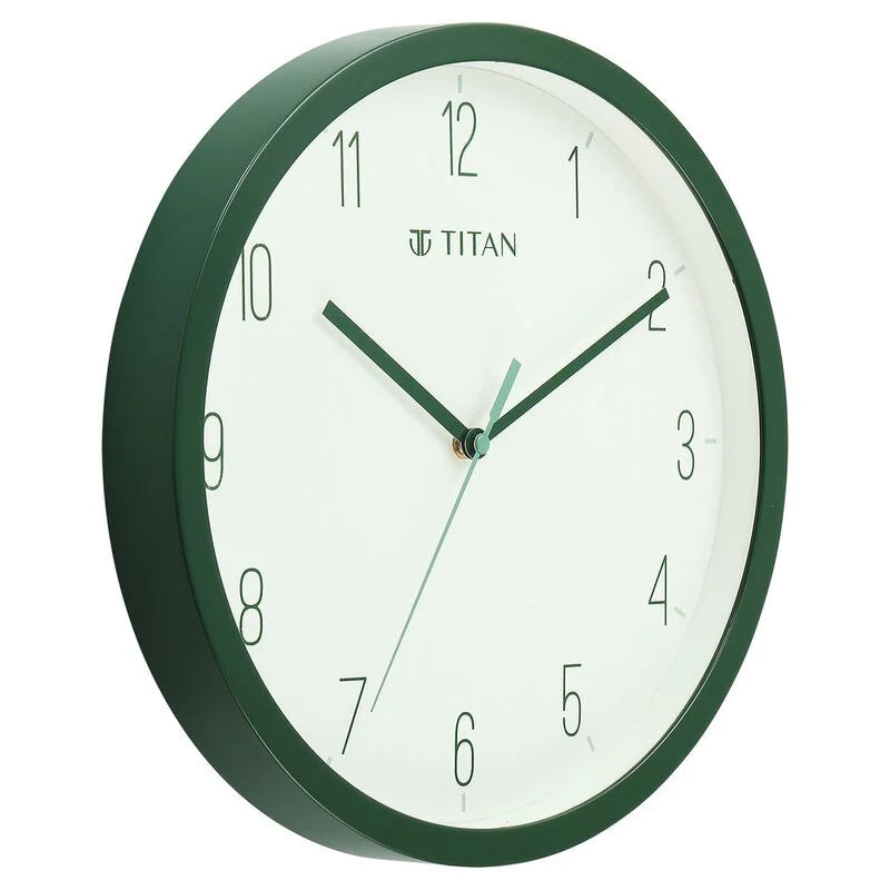 Titan Contemporary Colours Wall Clock - Green 32 cm x 32 cm (Medium) W0073PA05 - KRISHNA WATCH COMPANY