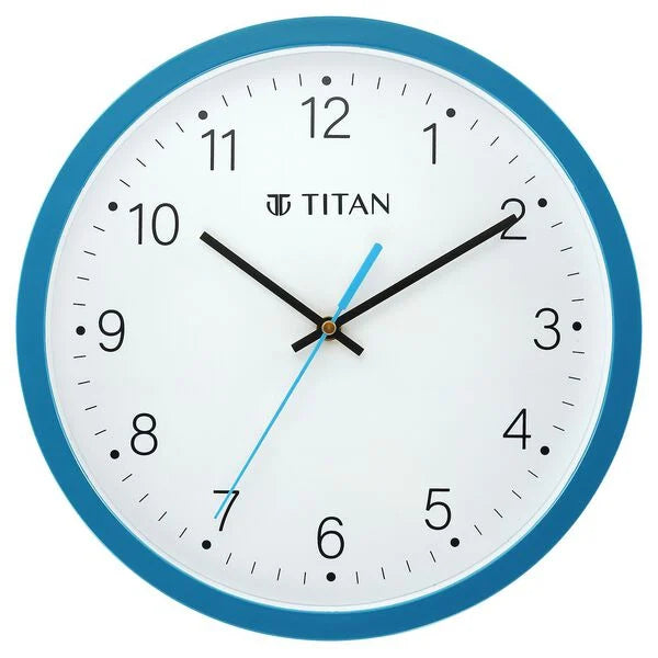 Titan Classic Quartz Analog Blue Dial Wall Clock With Silent Sweep Technology nuw0074pa04