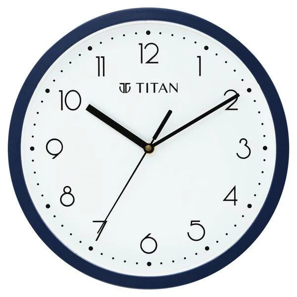 Titan Wall Clock Simple-Sweep Collection - Blue - W0074PA05 - KRISHNA WATCH COMPANY