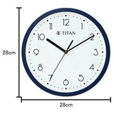 Titan Wall Clock Simple-Sweep Collection - Blue - W0074PA05 - KRISHNA WATCH COMPANY