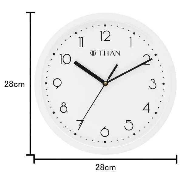 Titan Simple-Sweep Collection - White (28cm x 28cm) w0074pa06 - KRISHNA WATCH COMPANY