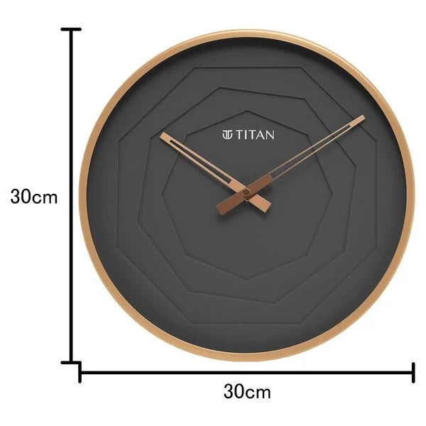 Titan Metallic Wall Clock W0078ma01 - KRISHNA WATCH COMPANY