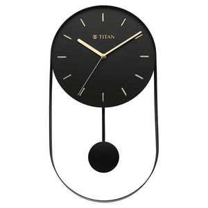 Titan Contemporary Modern Metallics Pendulum Wall Clock - W0086MP01 - KRISHNA WATCH COMPANY