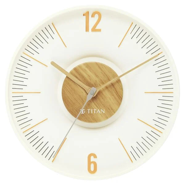 Titan Earth Flare Wall Clock - Wood Texture w0093pa01 - KRISHNA WATCH COMPANY