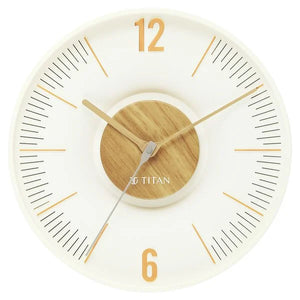 Titan Earth Flare Wall Clock - Wood Texture w0093pa01 - KRISHNA WATCH COMPANY