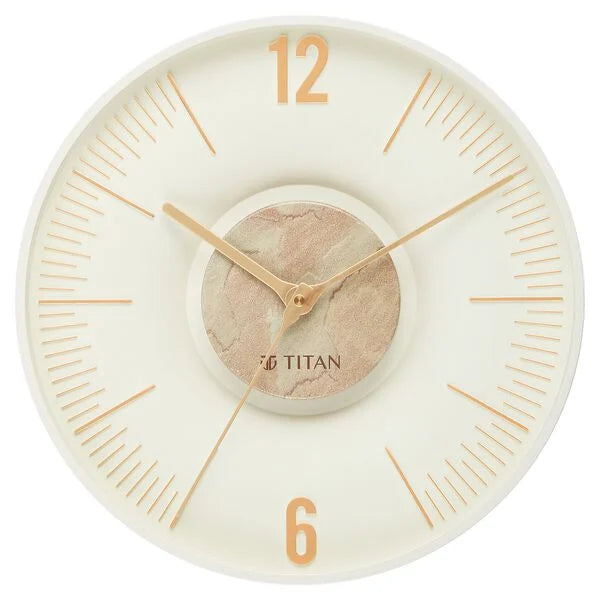 Titan Earth Flare Wall Clock - Pink Sandstone Texture - W0093PA03 - KRISHNA WATCH COMPANY