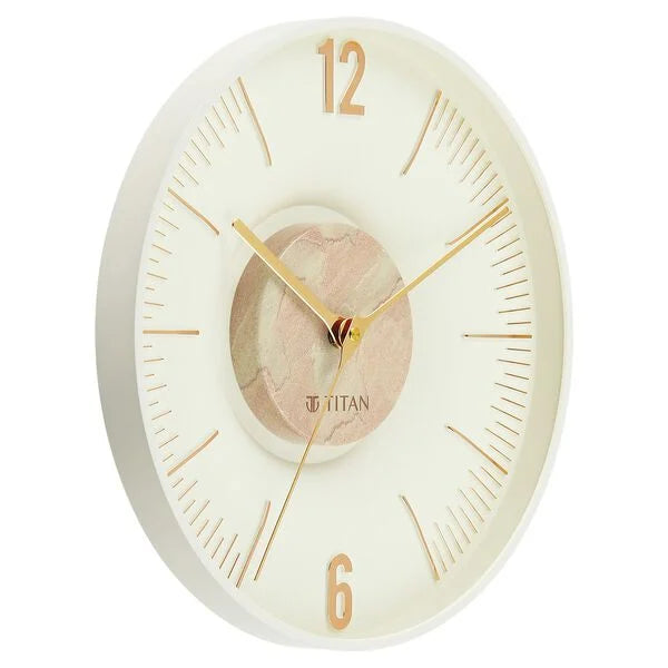 Titan Earth Flare Wall Clock - Pink Sandstone Texture - W0093PA03 - KRISHNA WATCH COMPANY