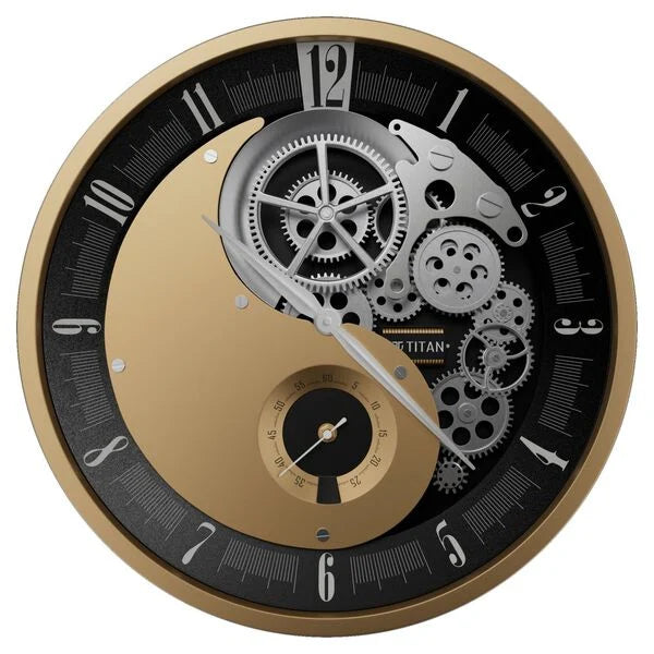 Titan Gear Wall Clock for Modern Homes With Silent Sweep Technology - W0122MA01
