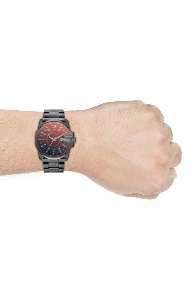 Diesel Mens 43 mm Master Chief Black Dial Stainless Steel Analogue Watch DZ1965