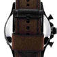 Fossil Mens 50 mm Nate Black Dial Leather Chronograph Watch - JR1487