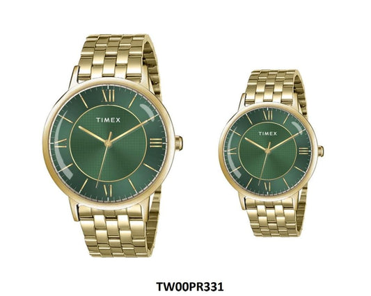TIMEX Pairs Green Round Dial Analog Watch - TW00PR331
