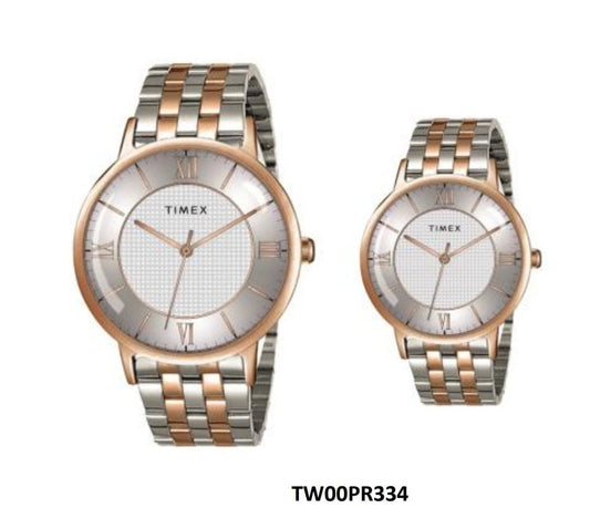 TIMEX Pairs Silver Round Dial Analog Watch - TW00PR334