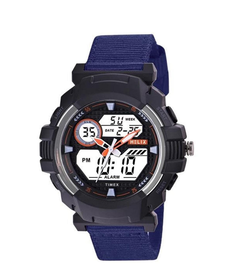 Helix Ana-Digi, Analog-Digital Black Dial Men's Watch-TWESK6502T