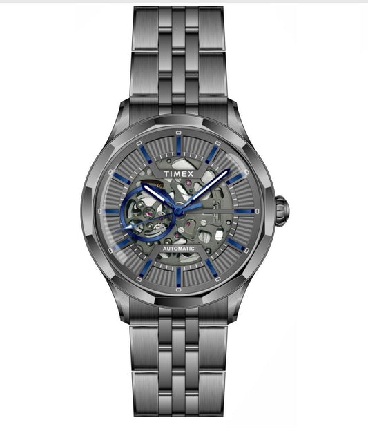 Timex Men's Premium Grey Round Dial Analog Watch - TWEG27601