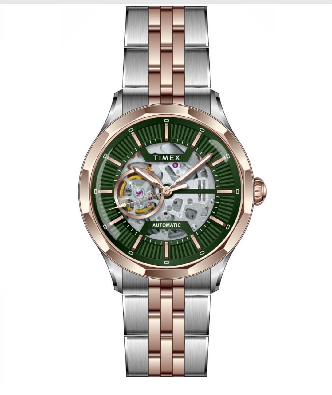 Timex Men's Premium Green Round Dial Analog Watch - TWEG27602
