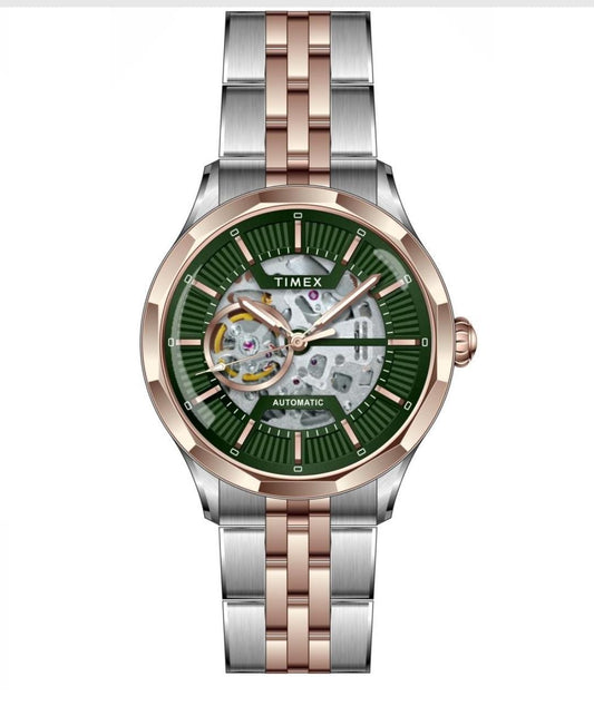 Timex Men's Premium Green Round Dial Analog Watch - TWEG27602