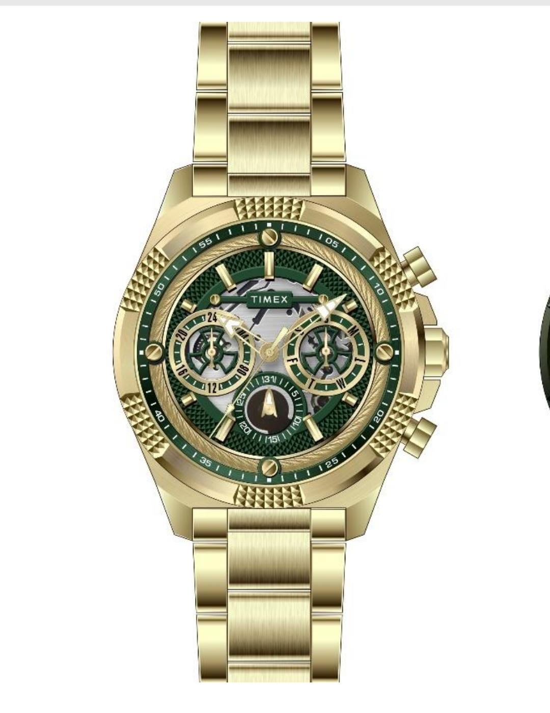 Timex Men's Premium Green Skeletal Dial Analog Watch - TWEG27700