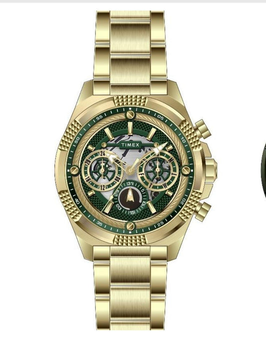 Timex Men's Premium Green Skeletal Dial Analog Watch - TWEG27700