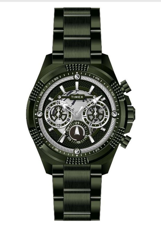 Timex Men's Premium Green Skeletal Dial Analog Watch -TWEG27701