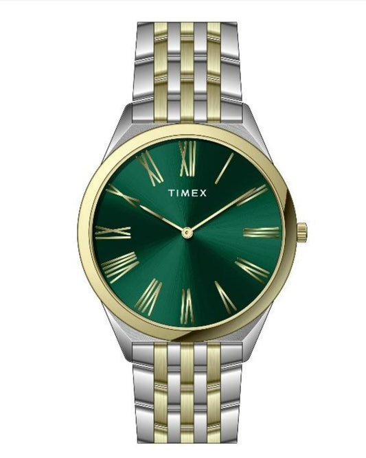 Timex Men's Premium Green Dial Analog Watch - TWEG27903