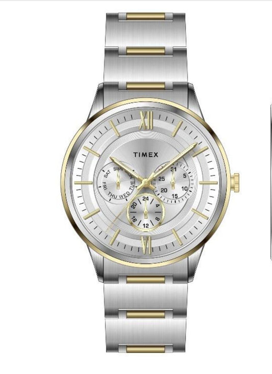 Timex Men's Premium Silver Dial Analog Watch - TWEG28001