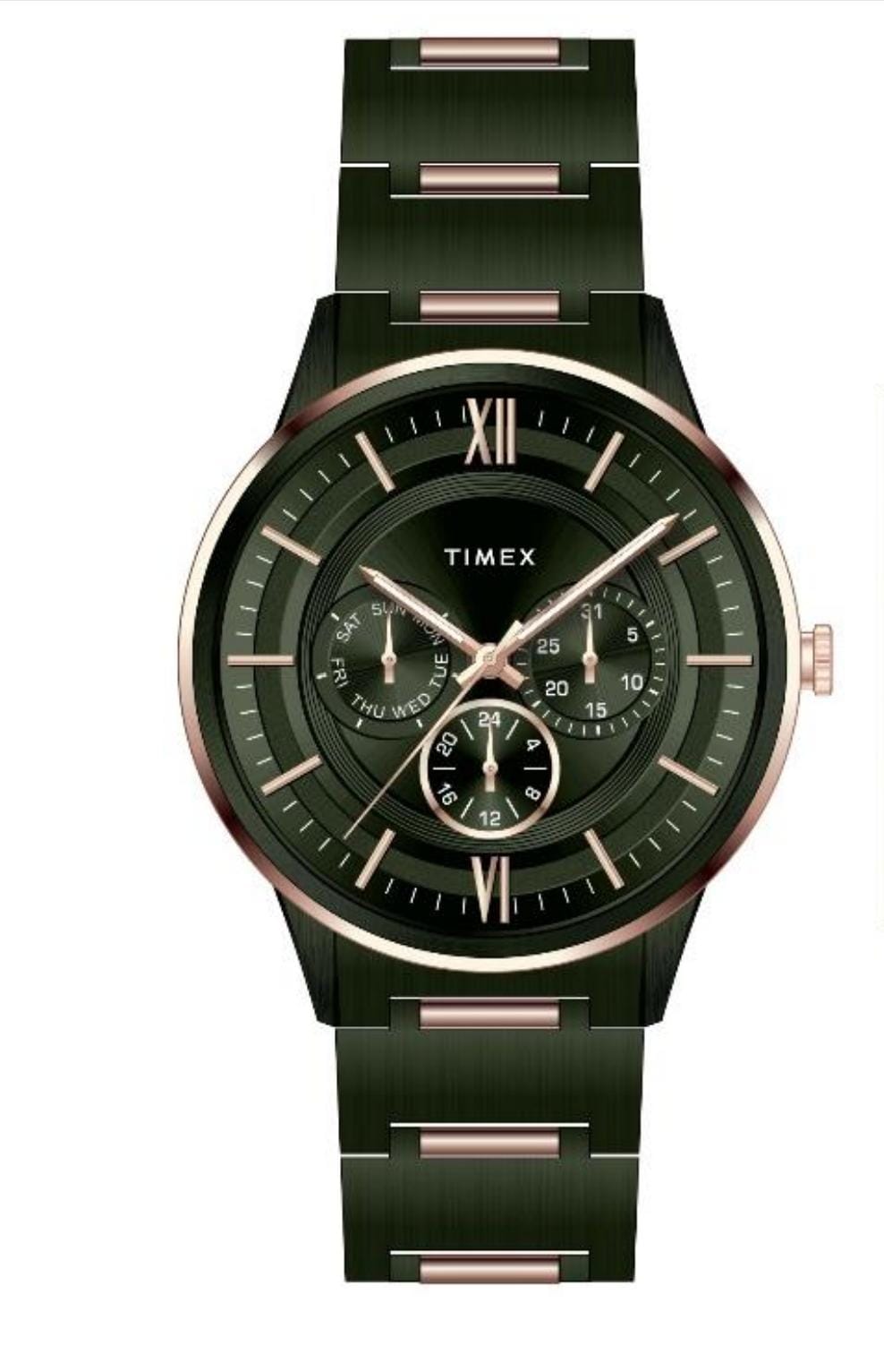 Timex Men's Premium Green Dial Analog Watch - TWEG28002