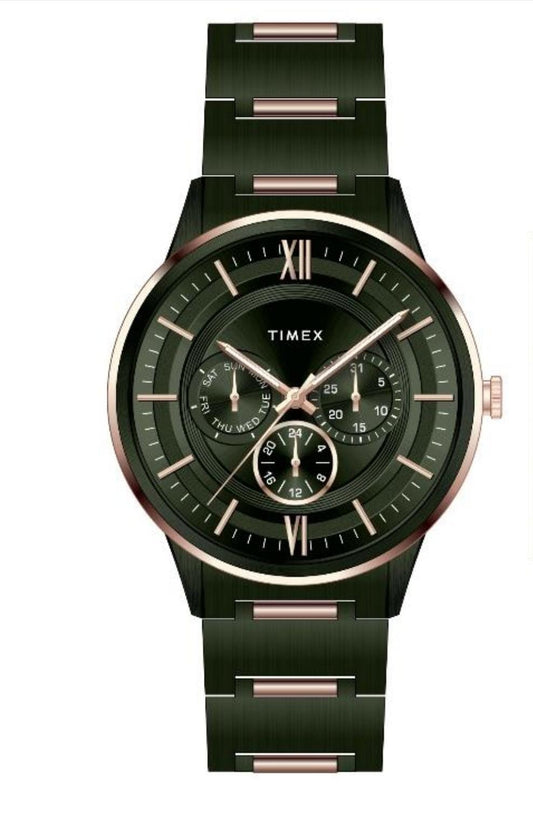 Timex Men's Premium Green Dial Analog Watch - TWEG28002