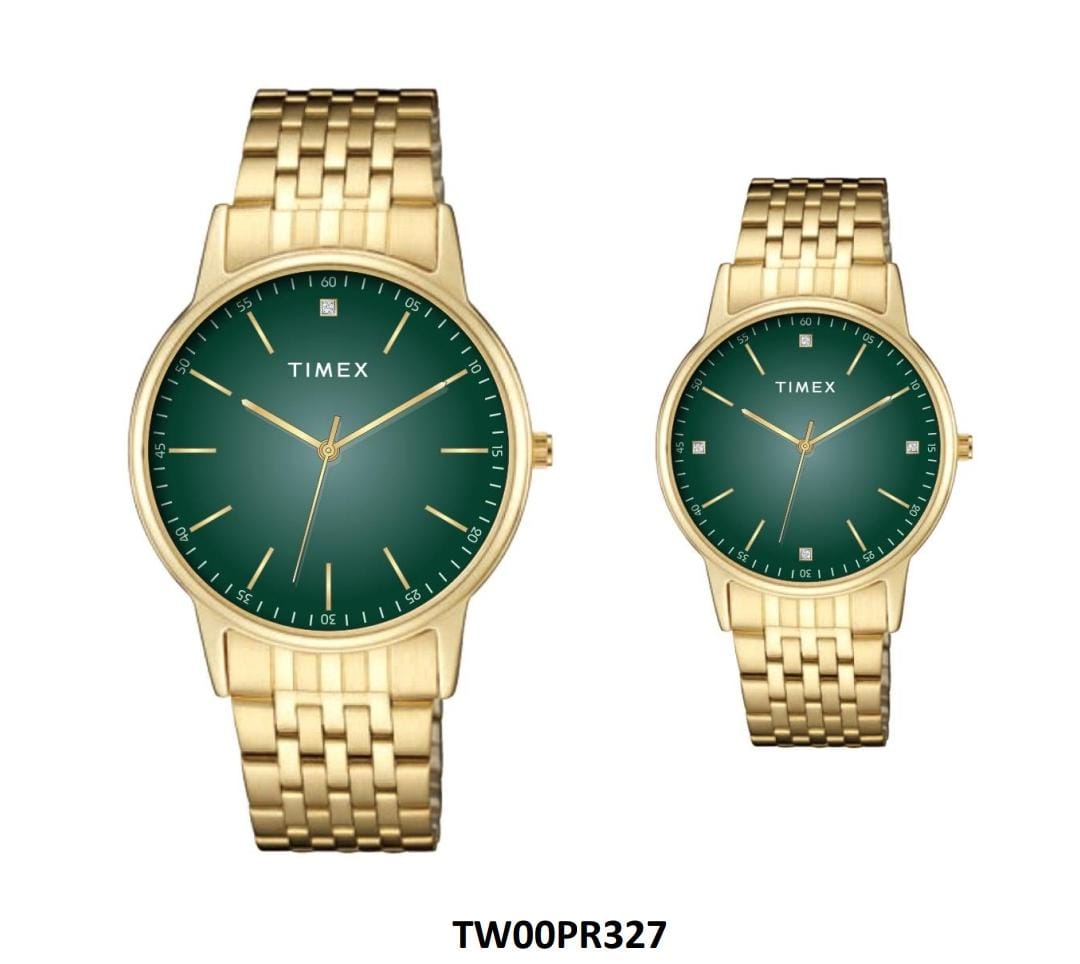 TIMEX Pairs Green Round Dial Analog Watch - TW00PR327