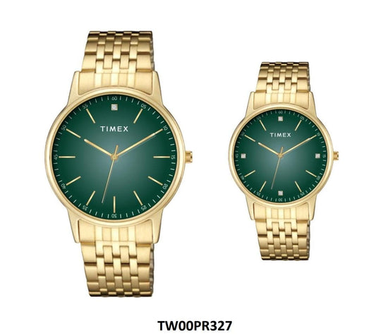 TIMEX Pairs Green Round Dial Analog Watch - TW00PR327