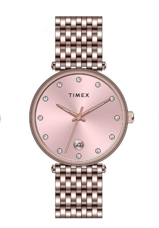 Timex Women Rose Gold Dial Analog  Watch - TWEL21601