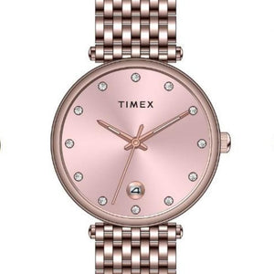 Timex Women Rose Gold Dial Analog Watch - TWEL21601 - KRISHNA WATCH COMPANY
