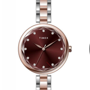 Timex Women Maroon Dial Analog Watch - TWEL21702 - KRISHNA WATCH COMPANY
