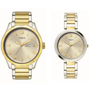 Timex Cream Dial Stainless Steel bracelet Men's Watch - TW00PR341 - KRISHNA WATCH COMPANY