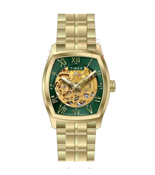 Timex Green Dial Stainless Steel bracelet Men's Watch - TWEG25904