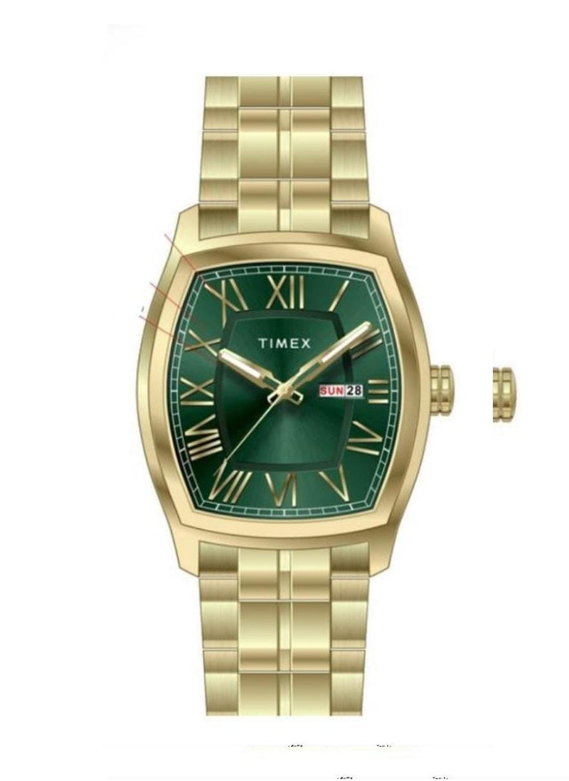 Timex Green astrological Dial Stainless Steel bracelet Men's Watch - TWEG25905