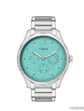 Timex Tiffany Blue Dial St Steel Bracelet Watch Set - TW00PR326