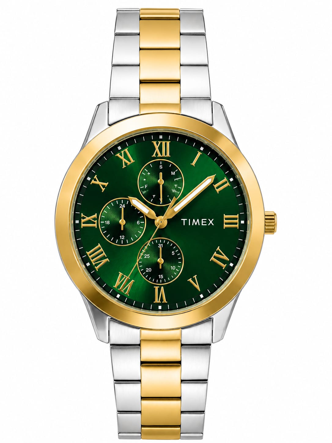 Timex Men astrological Green Round Dial Romen Number  Watch - TWEG18525