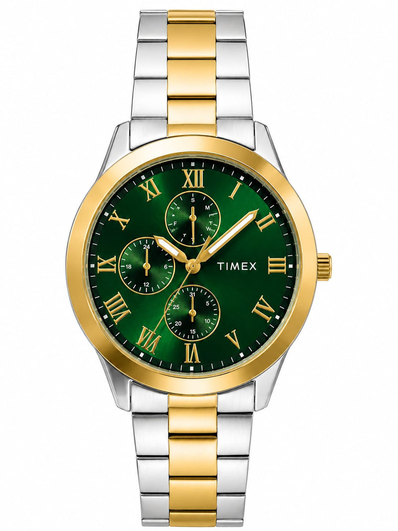 Timex Men astrological Green Round Dial Romen Number  Watch - TWEG18525