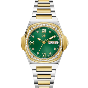 Gc Coussin Shape Lady Green Coussin Dial Analog Women Watch Y98010L9MF - KRISHNA WATCH COMPANY