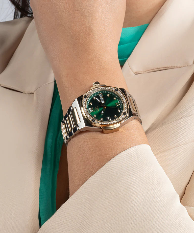 Gc Coussin Shape Lady Green Coussin Dial Analog Women Watch Y98010L9MF - KRISHNA WATCH COMPANY