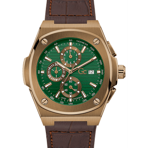 GC Quartz Chronograph Green Round Men's Y99011G9MF - KRISHNA WATCH COMPANY