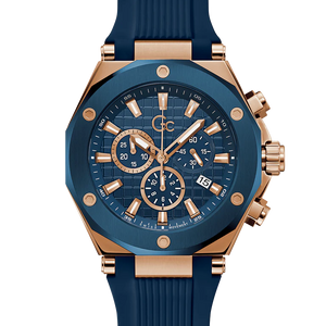 Gc Legacy Blue Round Dial Analog Men Watch - Z18006G7MF - KRISHNA WATCH COMPANY
