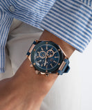 Gc Legacy Blue Round Dial Analog Men Watch - Z18006G7MF - KRISHNA WATCH COMPANY