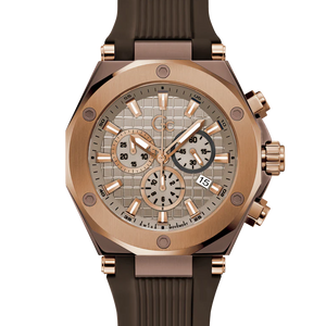 Gc Legacy Beige Round Dial Analog Men Watch - Z18007G1 - KRISHNA WATCH COMPANY