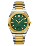 Gc Men's Green Dial Analog Stainless Steel Watch Z26002G9MF