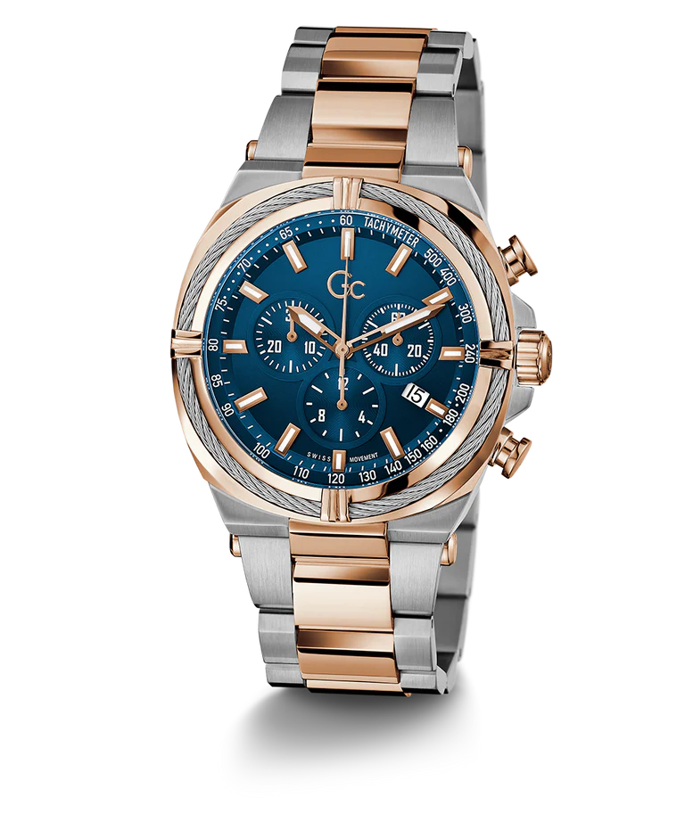 Gc Ironclass Blue Round Dial Analog Mens Watch - Z32001G2MF - KRISHNA WATCH COMPANY